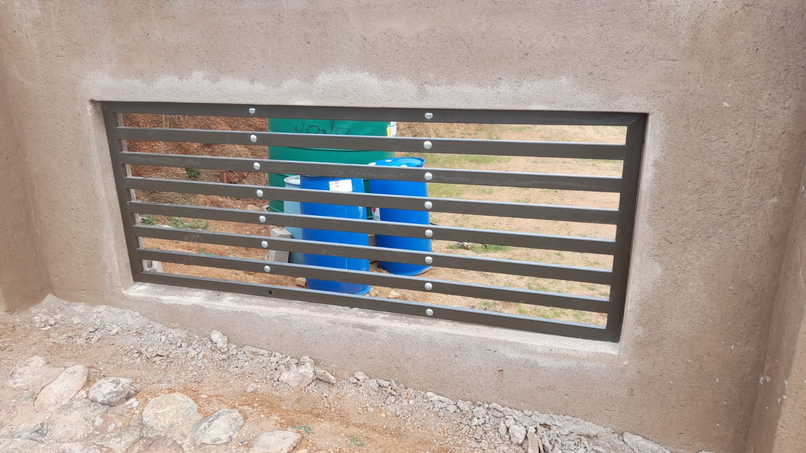 Wall window security bars