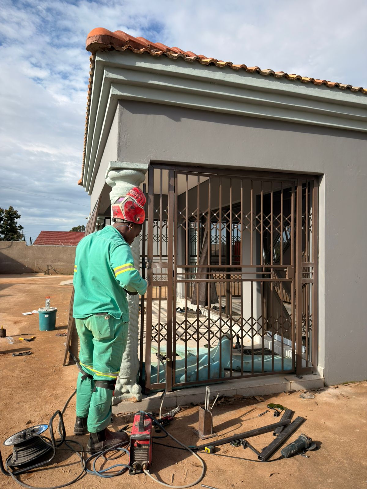 Burglar bar installation on window