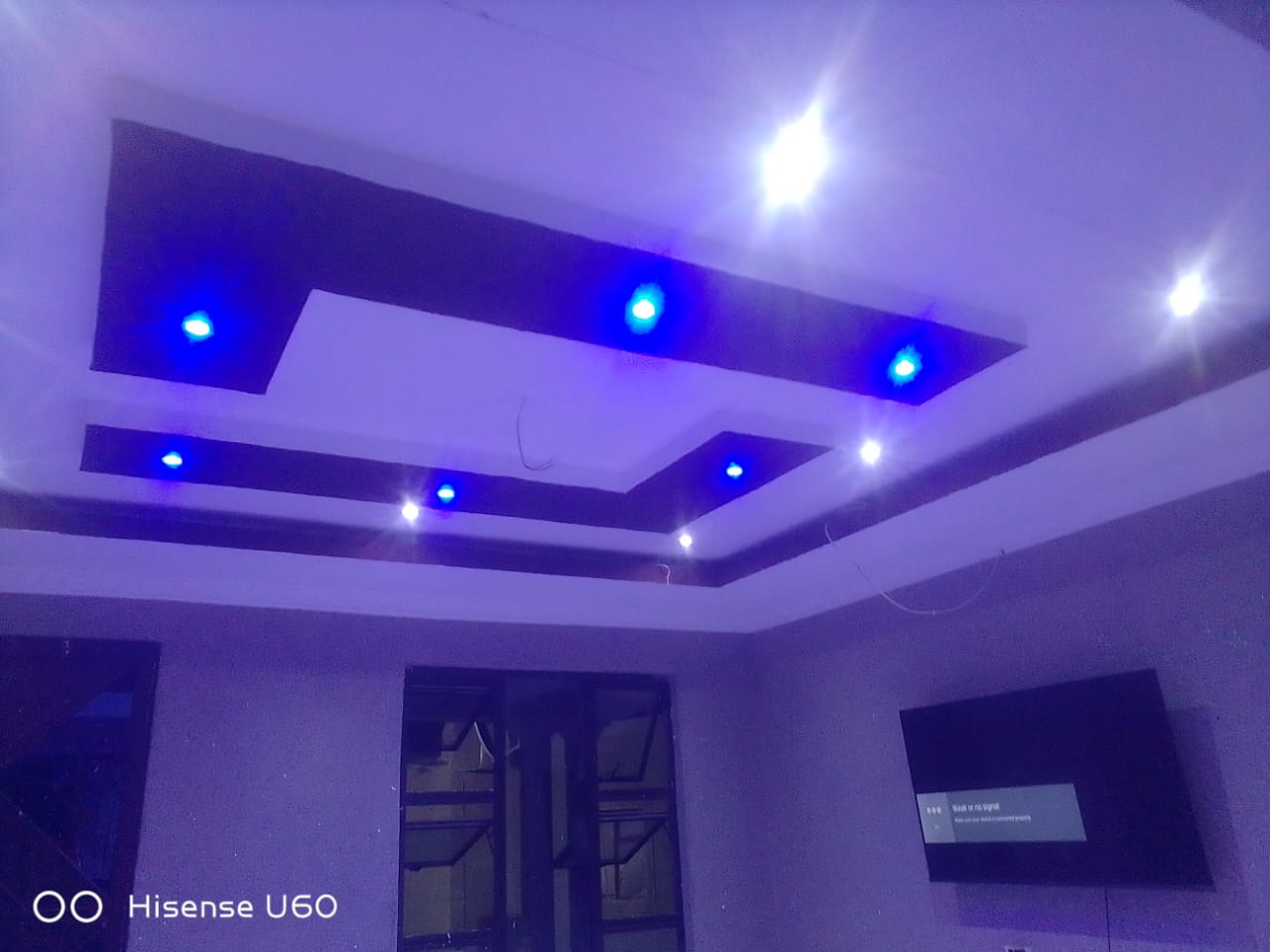 New-Tech Ceiling  Stepped Blue LED Design