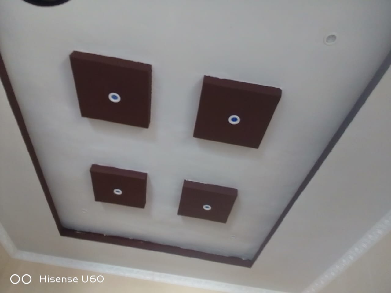 PVC Ceiling  Brown Square Feature