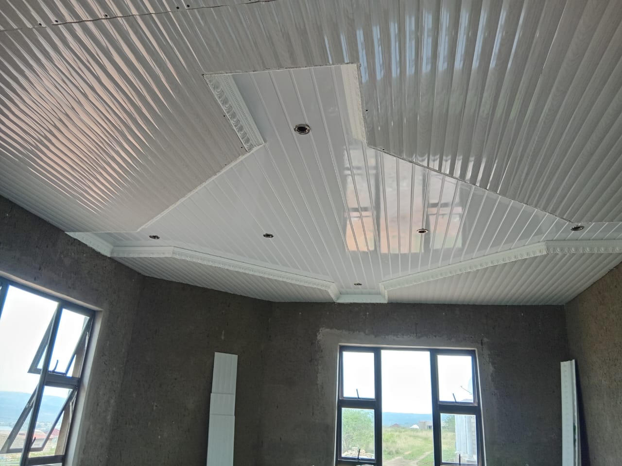 PVC Ceiling  Ribbed Stepped  Downlights