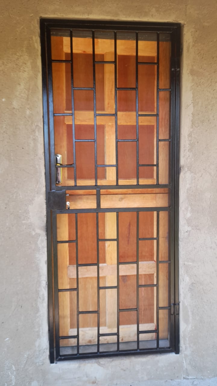 Wood and steel framed security door
