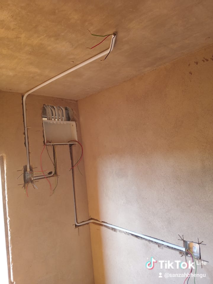 Electrical  Chased Conduit  Plastered Wall